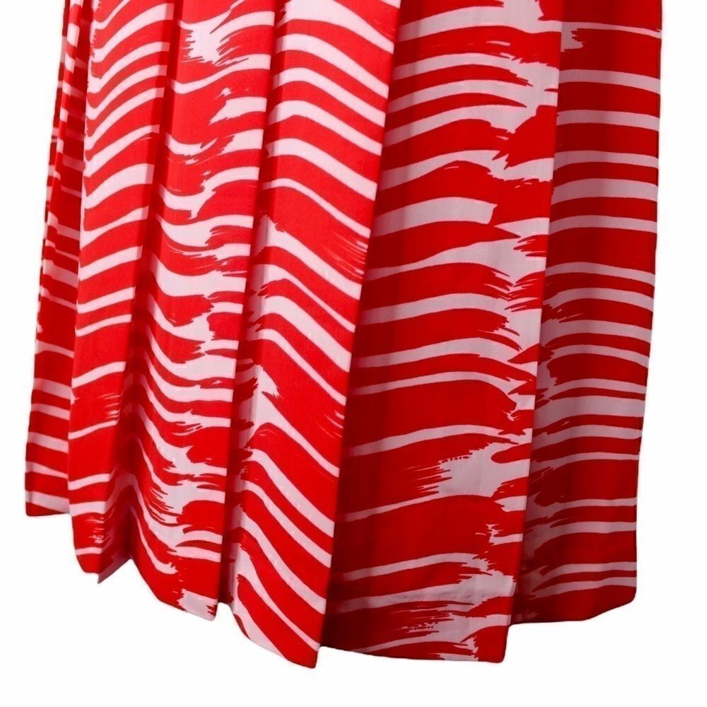 CAbi Red & White Brushstroke Print Dress Sz. Small - Picture 11 of 11